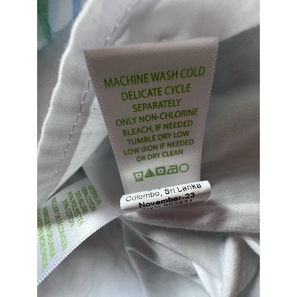 Lily Pulitzer Girl's Sz 7 Shift Dress Blue Green Shift Lace Trim NecklinePockets